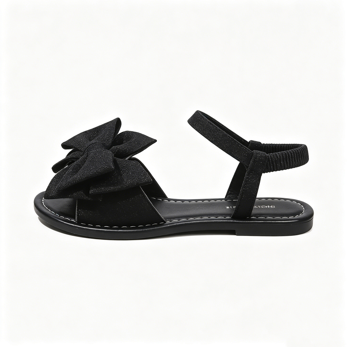 Cute Fabric Bow Elastic Back Strap Sandals for Beach & Casual Summer Outfit