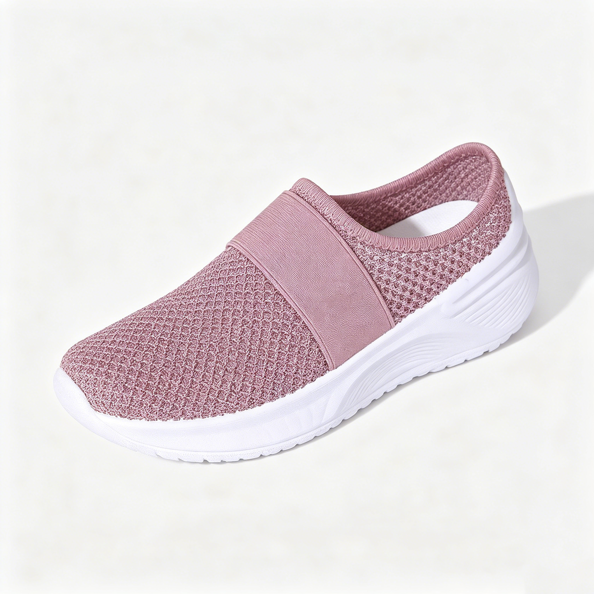 Summer Air Mesh Slip On Trainers | Comfort Open Back Casual Walking Footwear